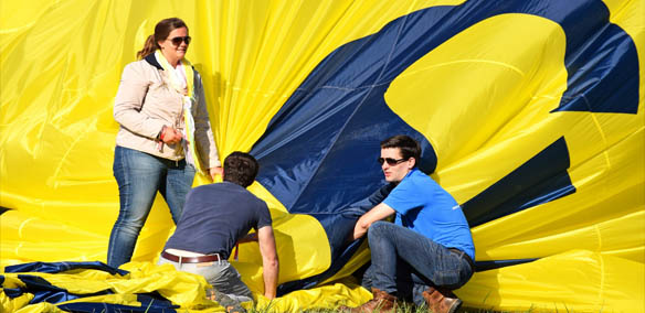 ballonvaart met een van onze luchtballonnen in Aalbeke